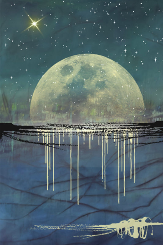 Greeting card 4x6" "melting moon"