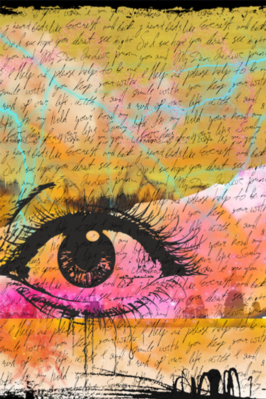 Greeting card 4x6" "Pink eye"