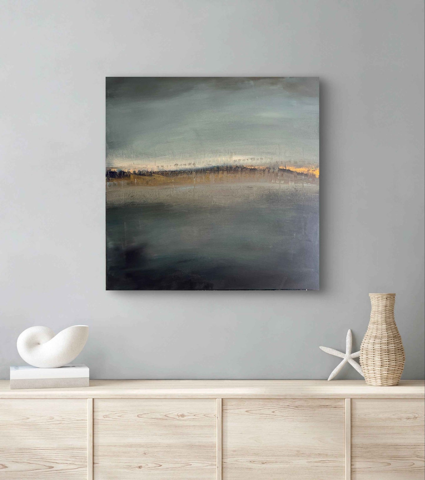 "Broken shadows disappear at night" 24x24"