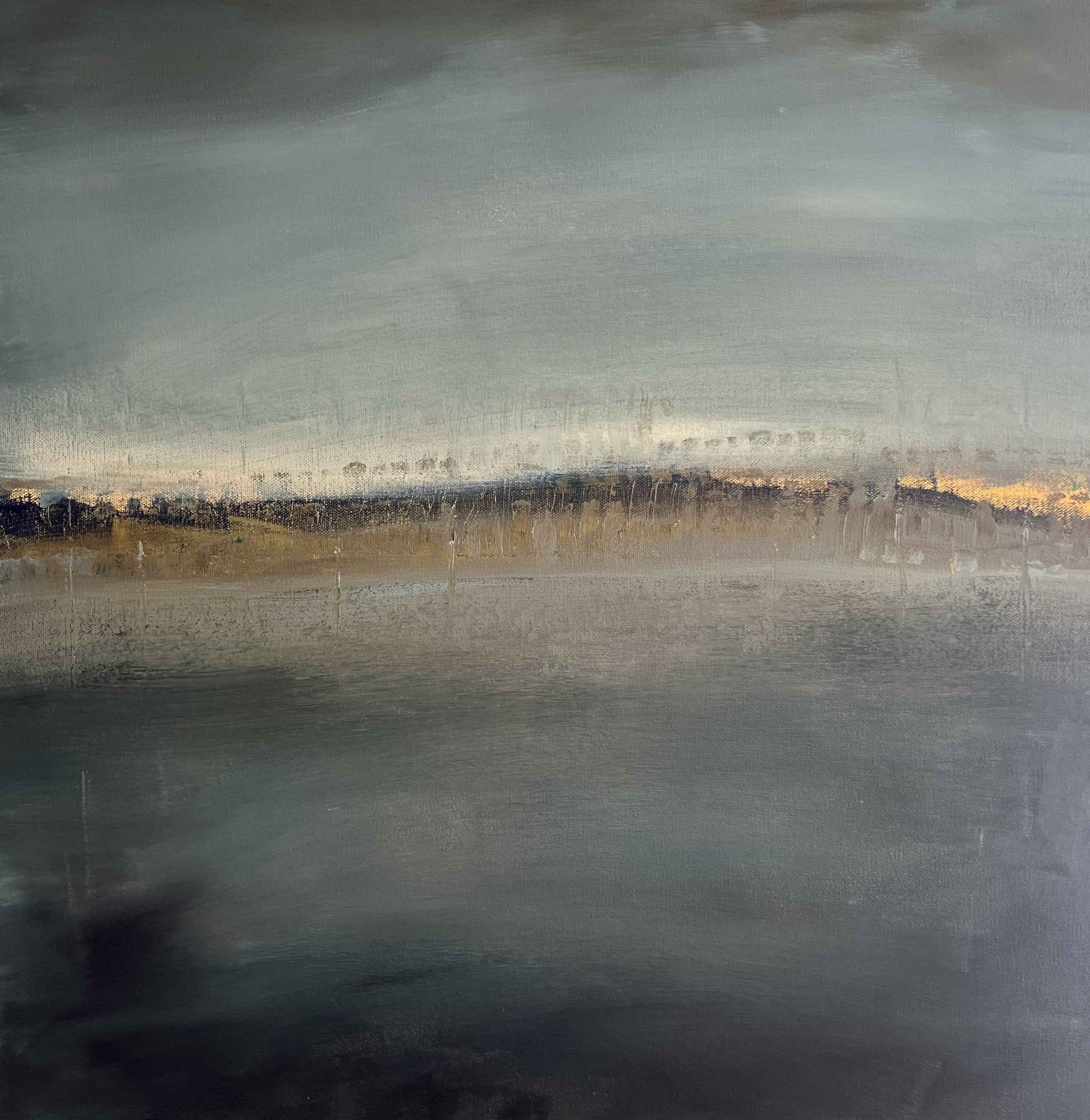 "Broken shadows disappear at night" 24x24"