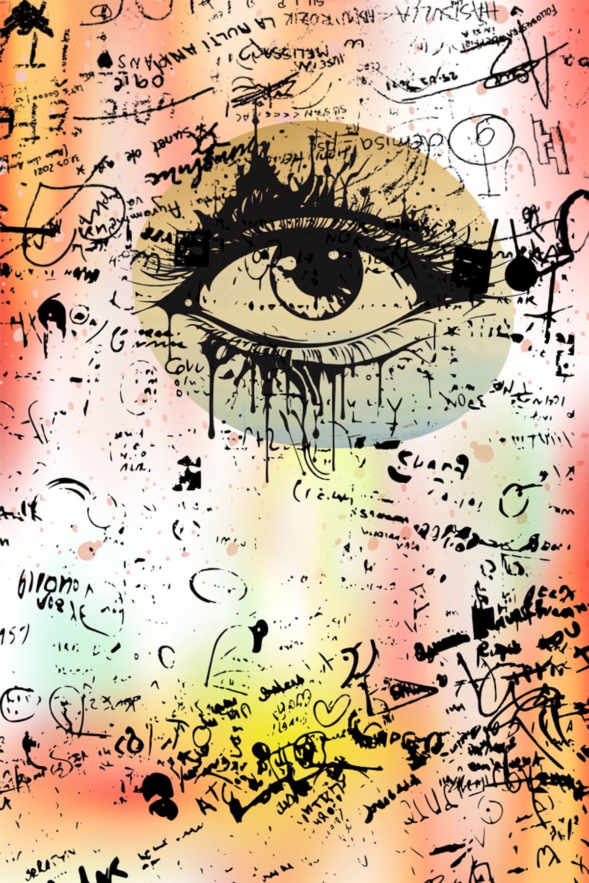 Greeting card 4x6" "Graffiti eye"