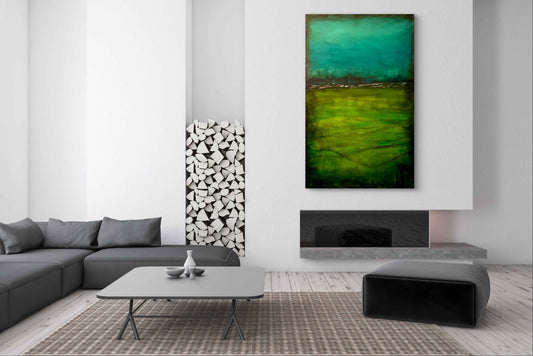 "In her breath I'm swimming" 30x48"