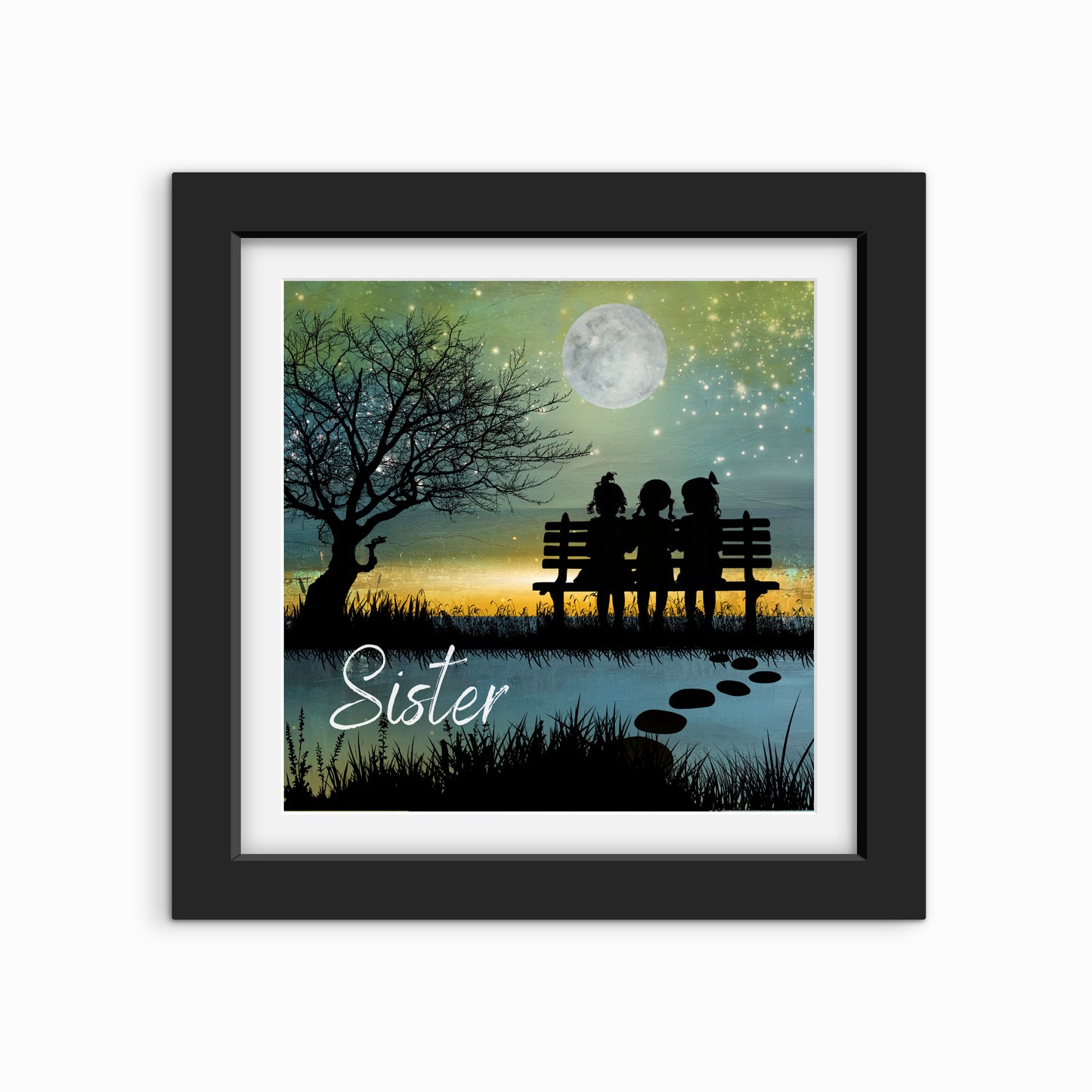 Just We Three — 10×10" Print