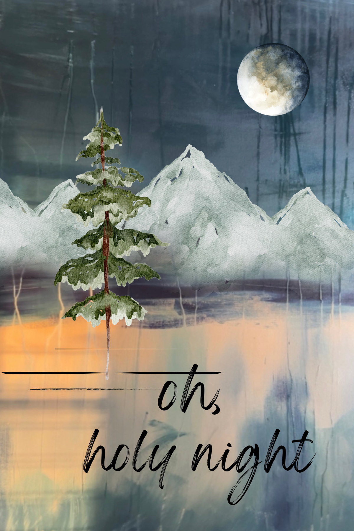 Greeting card 4x6” "Oh holy night"