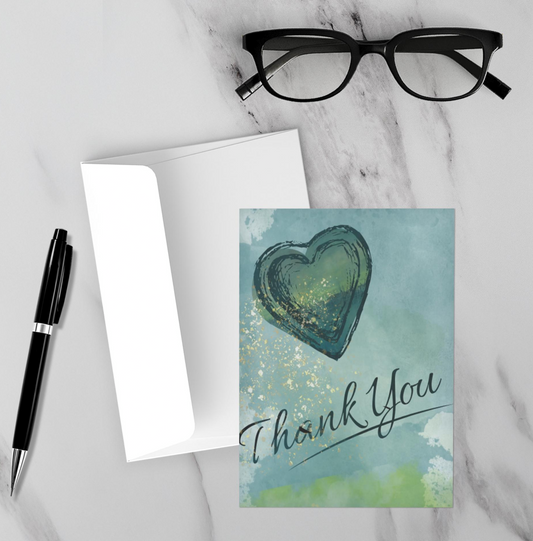 Thank you - 5x7" folded greeting card