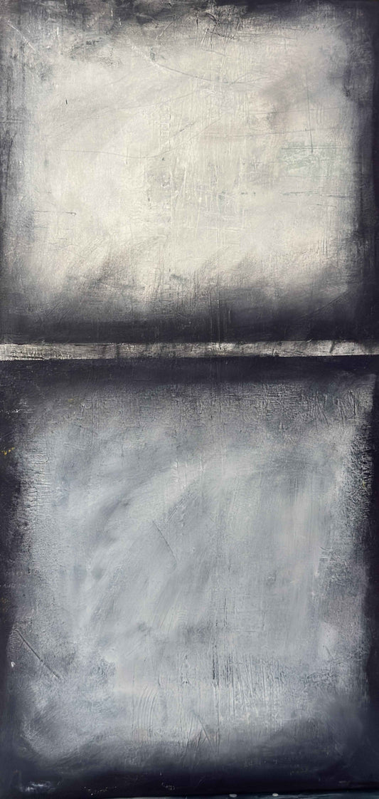White and Payne’s grey painting with gentle division and atmospheric borders
