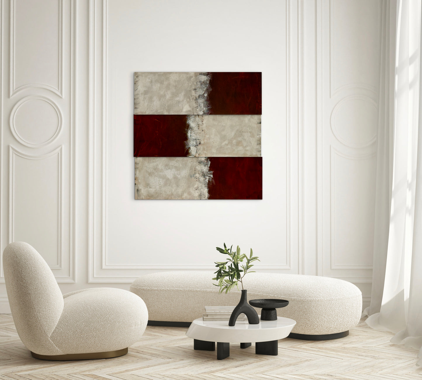 Alienation – 3‑Panel Original Painting Set